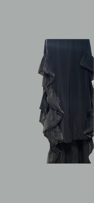 Ruffled Down Abaya