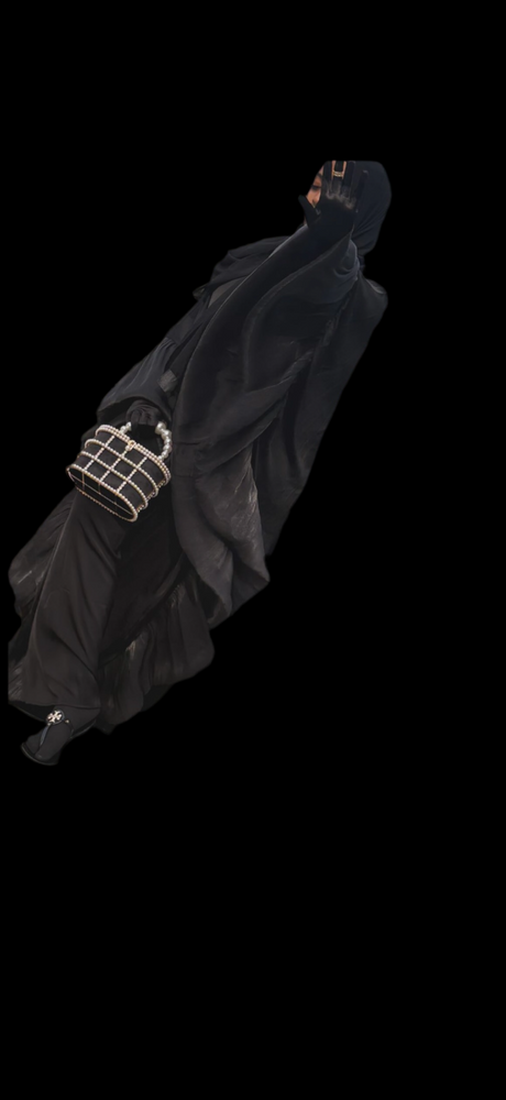 Ruffled Down Abaya