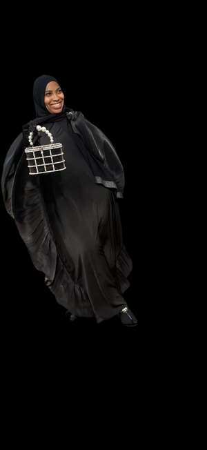 Ruffled Down Abaya