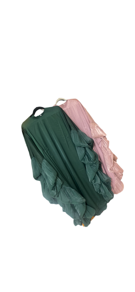 Ruffled Down Abaya
